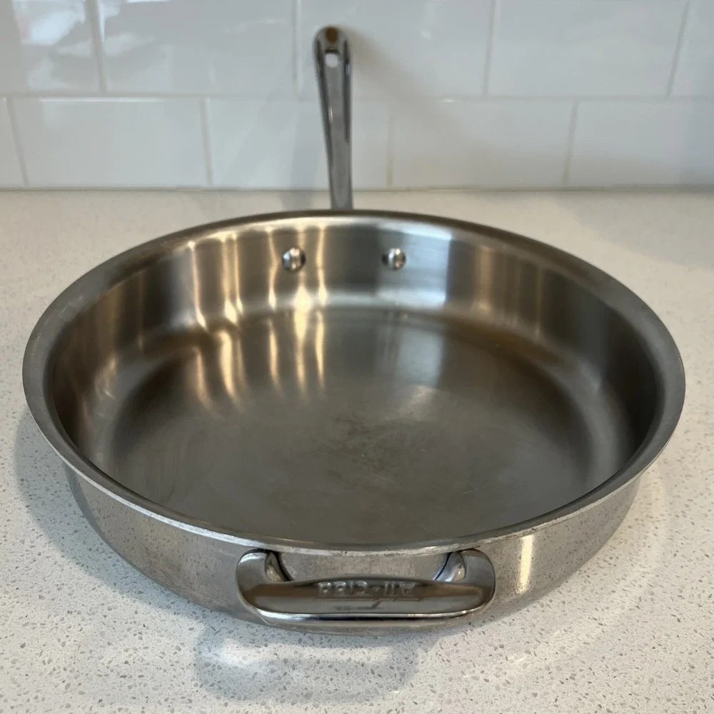 All-Clad Stainless Steel Sauté Saucepan 3 Quart 11 inches 3-ply Two Handle READ